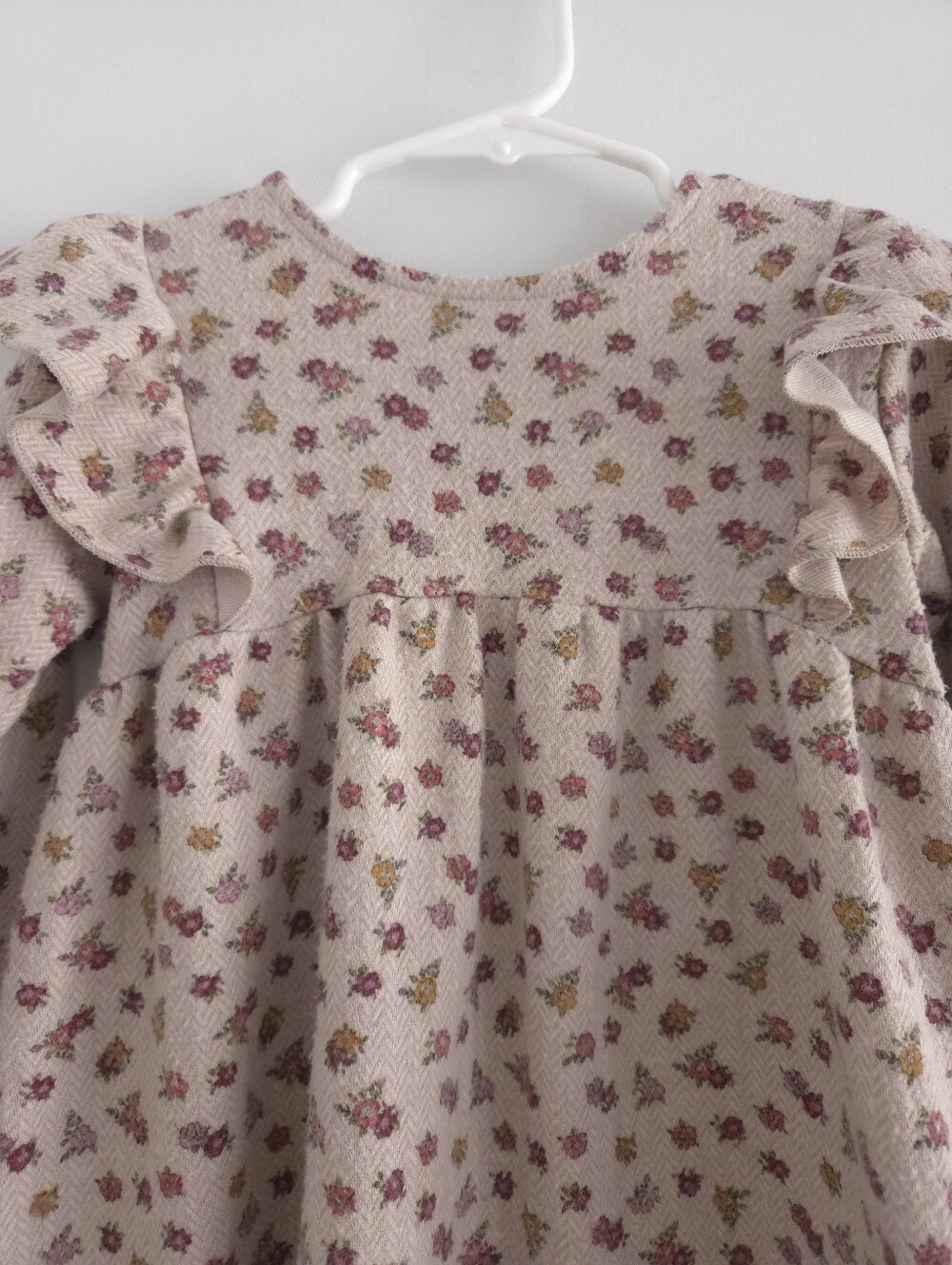 Zara Girls Floral Print Herringbone Dress size 3-4 Years - Picture 3 of 16